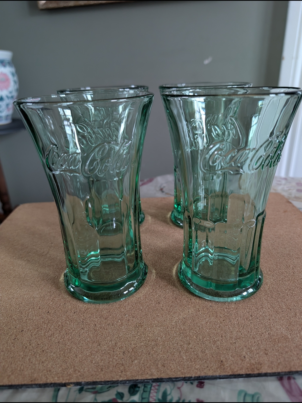 Set of 4 Vintage Libbey Coca-Cola "Georgia Green" Flared Glasses – Classic Scrip